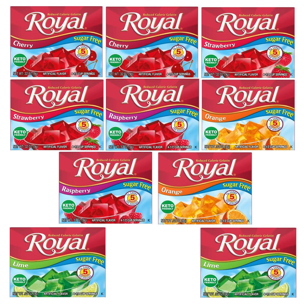 Royal Gelatin Strawberry Box — sugar-free dessert option for keto-friendly snacking.