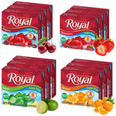 Royal Gelatin Sugar Free Variety Pack strawberry dessert on plate, ideal for low-carb treats
