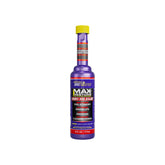 Royal Purple Max-Restore High Mileage bottle pouring to illustrate cleaning action and smoother starts.