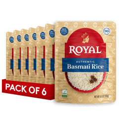 Royal White Basmati Rice front packaging showing trusted flavor and convenience.
