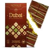 Royale Chocolatier large Dubai bar with foil seal preserving freshness.