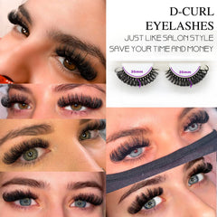Royaomis 3D D-Curl lashes at 15mm create a fluttery, salon-worthy effect