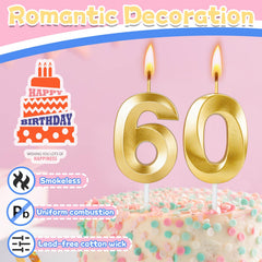 ROYOROYI party decor featuring gold number candles on cake for memorable events.