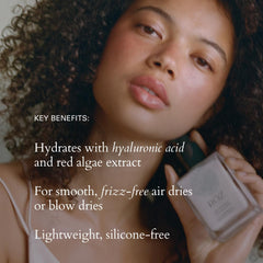RŌZ Milk Hair Serum texture swatch showing creamy consistency.