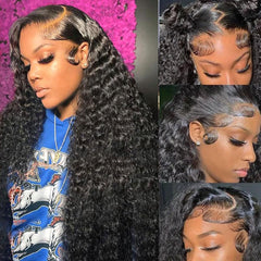 Rozilo Aomllute deep wave lace front wig with natural hairline for versatile styling