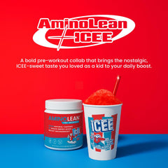 RSP AminoLean ICEE Cherry being poured into a glass for energy.