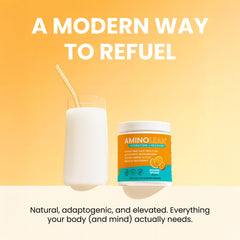 Morning routine scene with AminoLean aiding daily focus and energy.
