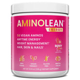 RSP NUTRITION AminoLean Berry Elixir bottle for clean energy and vegan formula.