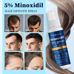 Ruahouine minoxidil applied on dry hair during morning routine.