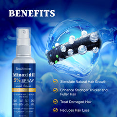Ruahouine Minoxidil bottle label close-up emphasizing ingredients.