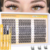 Ruairie Manga Lash Clusters Kit with spiky lashes for dramatic eye opening.