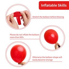 Rubfac 129-piece red balloons 10-inch for effortless centerpieces