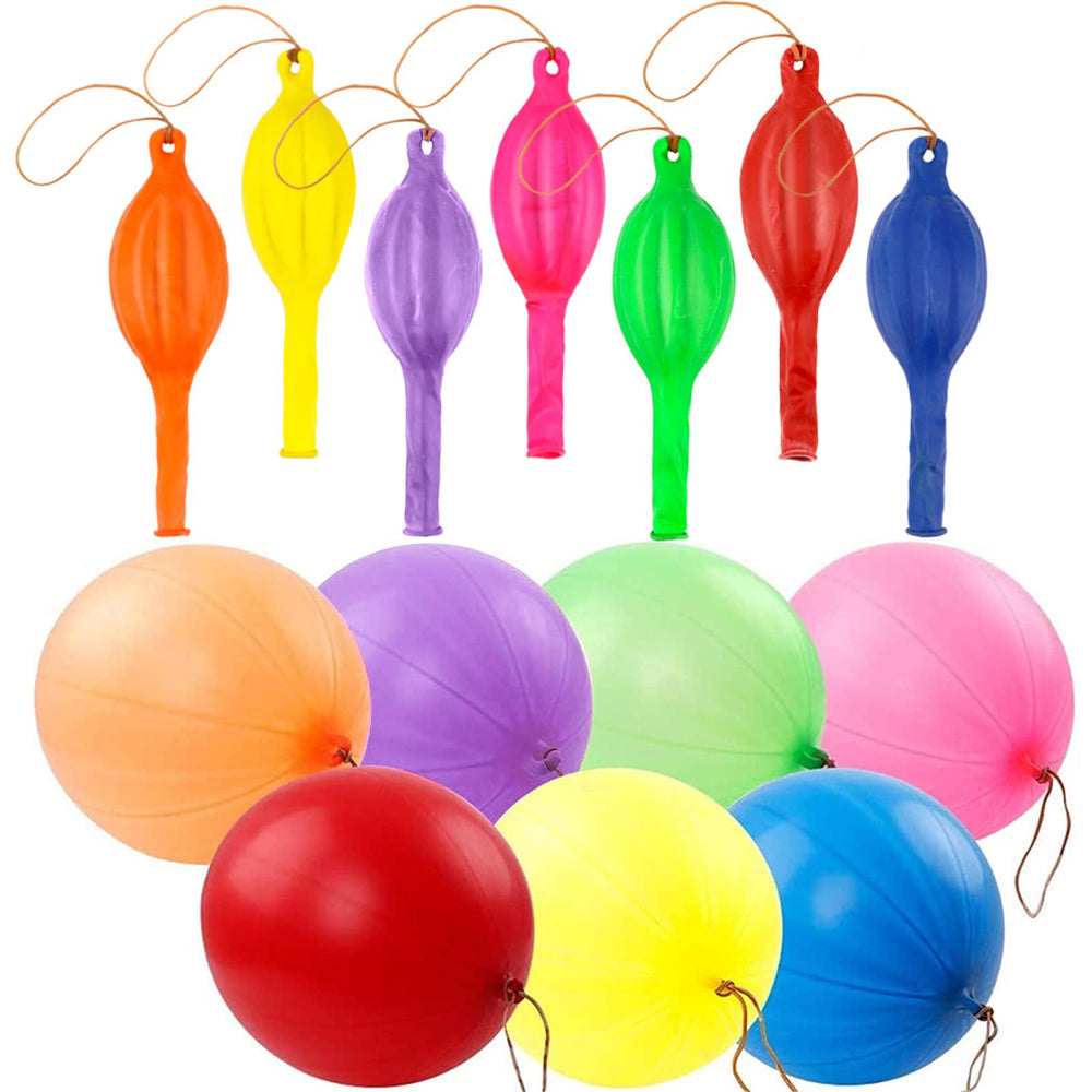 Rubfac 36pcs punch balloons in neon colors for lively party play