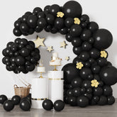 Rubfac black 18 inch balloons four-pack for standout arch decoration