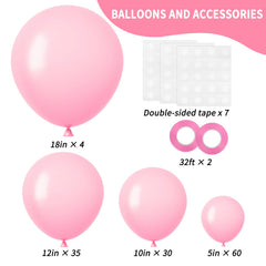 RUBFAC pink balloons 12 inch set for vibrant party decorations