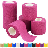 RubyQ pink self-adhesive bandage wrap, close-up of breathable fabric and soft feel
