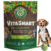 Ruff Greens balance bottle pour illustrates joint support for active dogs.