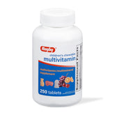 Rugby Laboratories children's multivitamin with animal shapes supports daily nutrition for kids.