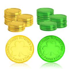 Rugwioyu St Patrick's coins 60-pack for festive table decor.