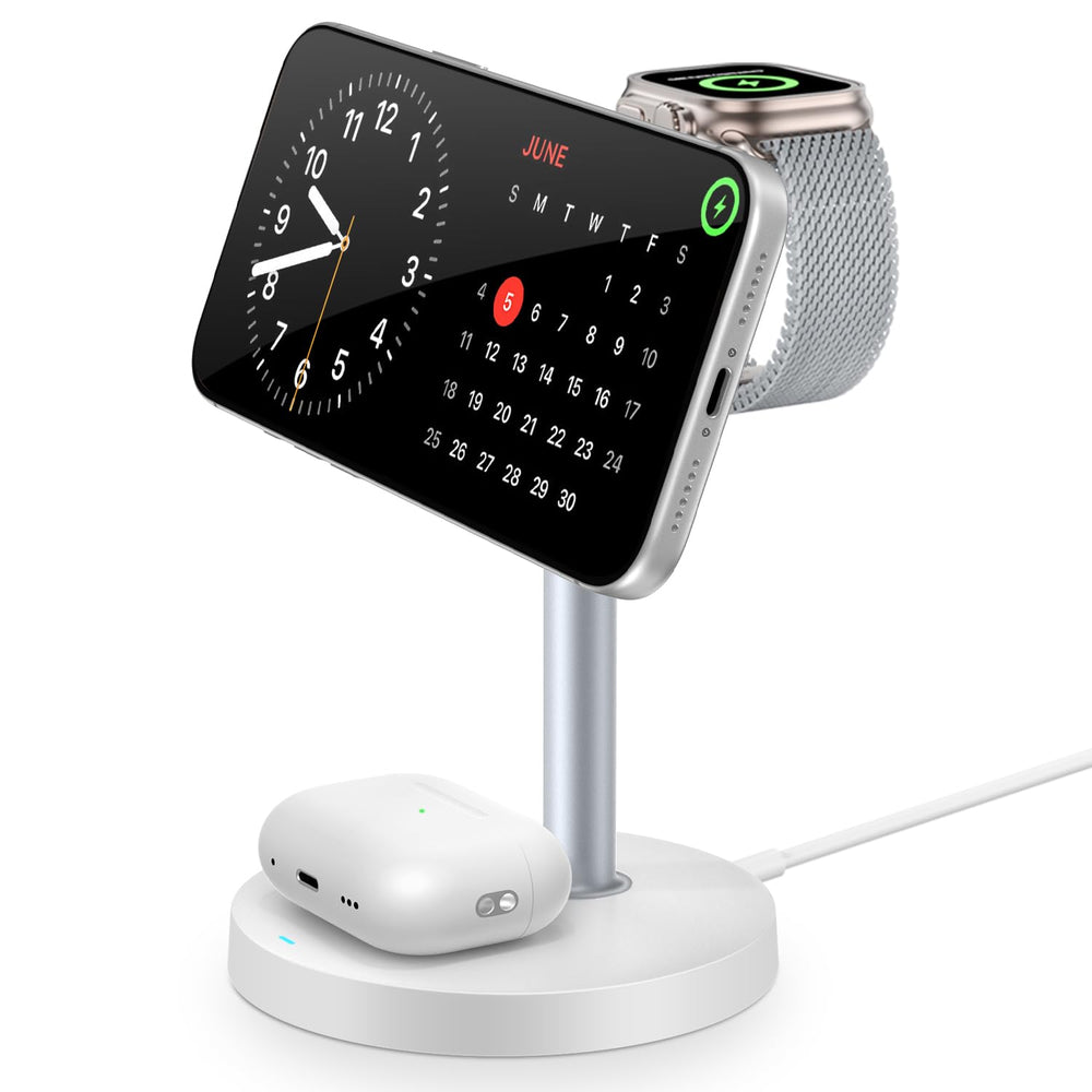 RUI MAI LAI 3-in-1 magnetic charger on a desk keeping cables tidy