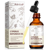 Rulviou Cyperus Rotundus Oil bottle demonstrates a natural option for hair growth management