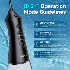 Rumfflye water flosser nozzle collection with orthodontic and periodontal options