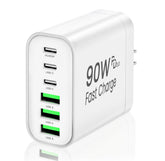 RUMIXI 90W GaN charger block, front view, compact high‑power charging