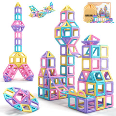 Rurvale magnetic tiles 44pcs set promotes creative building for toddlers.