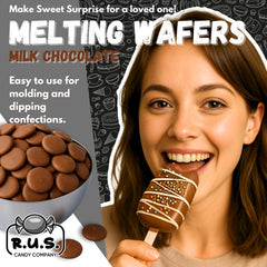 Cake pops prepared with R.U.S. Candy melted wafers for a smooth shell.