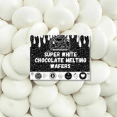 RUS Candy white chocolate melting wafers bulk bag front view for smooth dipping