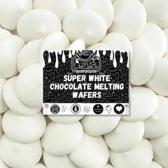 RUS Candy white chocolate melting wafers bulk bag front view for smooth dipping