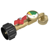 Rushare upgraded propane refill adapter with 90-degree elbow for quick tank connections