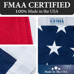 Rushmore Rose USA sewn stripes detail showing traditional flag construction