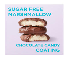 Russell Stover Sugar Free Marshmallow Eggs marshmallow center close-up, soft and fluffy.