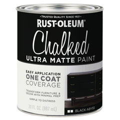 Rust-Oleum Black Abyss Chalked Paint can ready for even one-coat coverage.