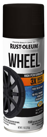 Rust-Oleum High Performance Wheel Paint can in matte black for a fast, durable wheel update.