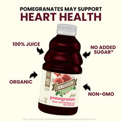 Glass of R.W. Knudsen Pomegranate Juice ready to enjoy.