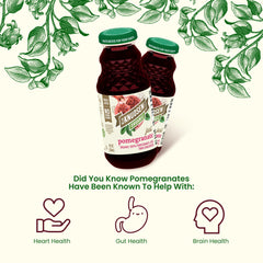 Close-up of the R.W. Knudsen Organic Pomegranate Juice label highlighting organic and Non-GMO claims.