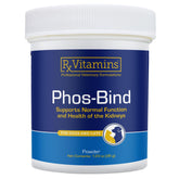 Rx Vitamins Phos-Bind powder packaging for easy kidney support supplementation.