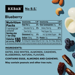RXBAR Blueberry bars on shelf highlight simple whole foods and great flavor