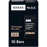 RXBAR Chocolate Sea Salt packshot highlighting simple real-food ingredients for on-the-go snacking