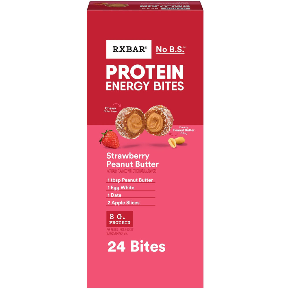 RXBAR Protein Energy Bites strawberry peanut butter pouch for on-the-go energy.