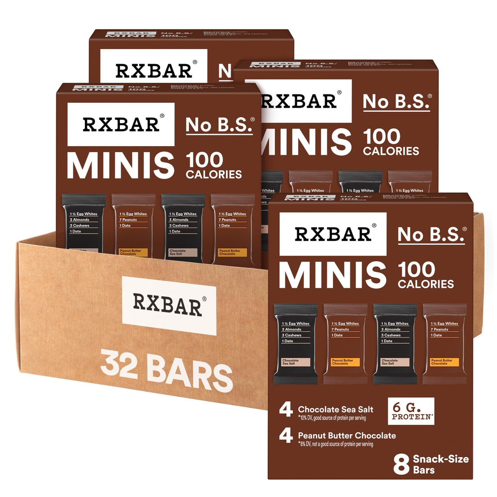RXBAR Minis chocolate sea salt bar for a protein-rich snack on the go.