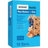 RXBAR Nut Butter and Oat Blueberry Cashew Butter bar in a to-go box for quick protein