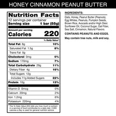 RXBAR Nut Butter and Oat bar front view highlighting honey cinnamon flavor