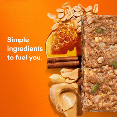 RXBAR Nut Butter and Oat bar ingredients close-up emphasizes simple components