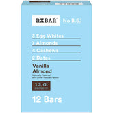 RXBAR Vanilla Almond Bars packaging ready for on-the-go snacking.