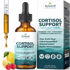 Rylaxed Cortisol Drops bottle for daily calm support.