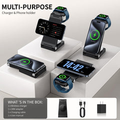 RYND 3-in-1 charger shows vertical/horizontal adjustment for flexible viewing.