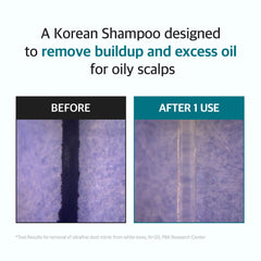 RYO Deep Cleansing Shampoo foam lather demonstrates rich cleansing for oily scalps.